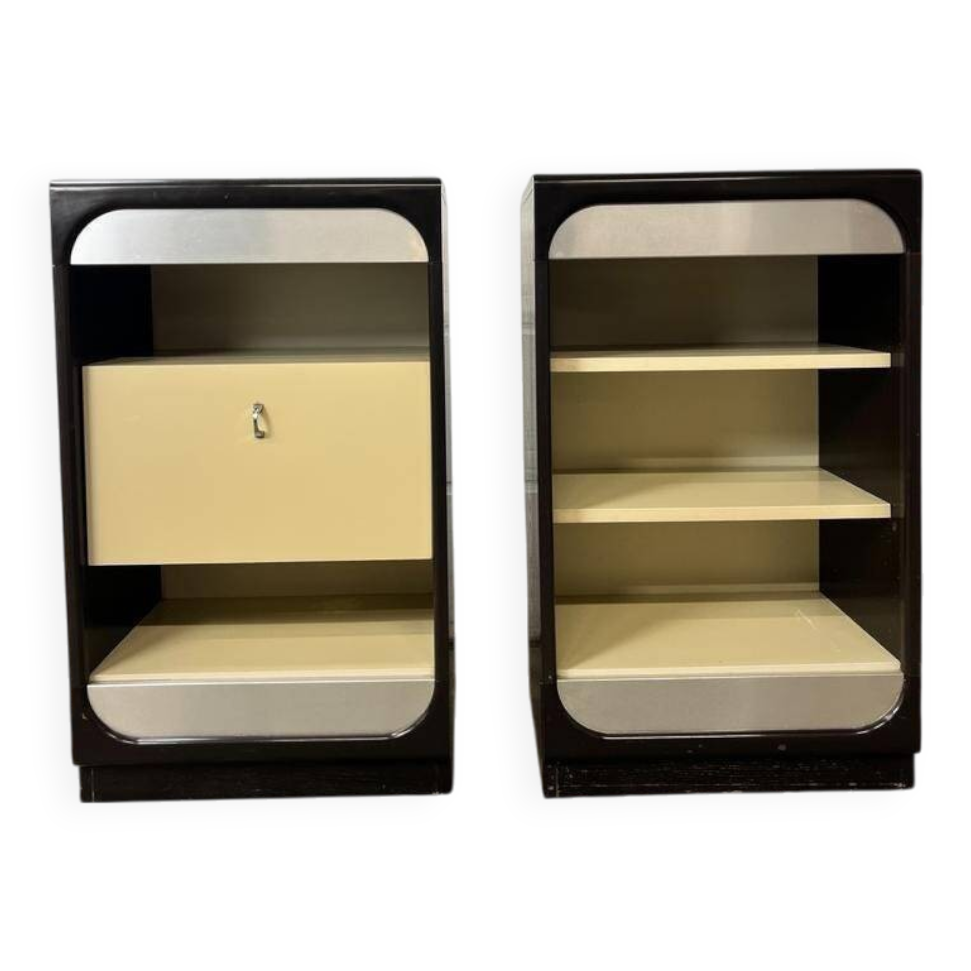 Set of 2 vintage 1970s mini cabinets / occasional furniture