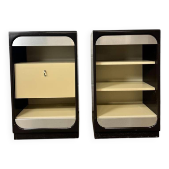 Set of 2 vintage 1970s mini cabinets / occasional furniture