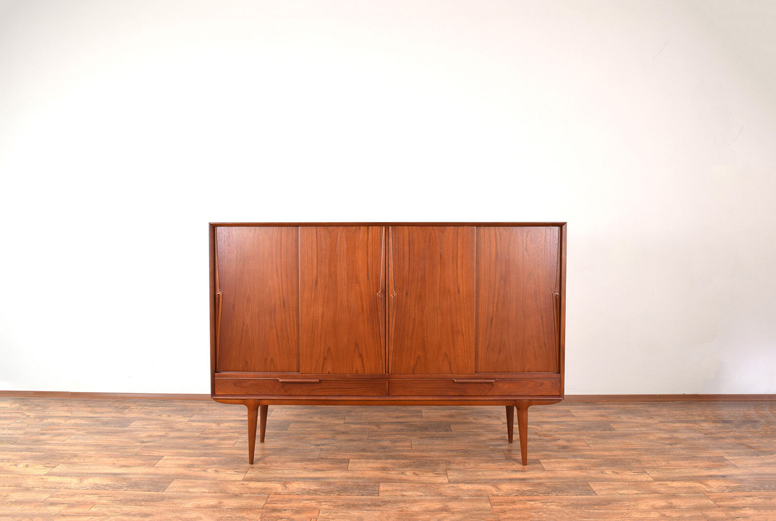 Mid-Century Danish Teak Highboard Model 13 by Gunni Omann for Omann Jun