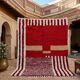 Pure wool rug, handwoven in traditional craftsmanship, size 150/250 cm.
