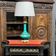 Lamp. Rare turquoise colour. Porcelain, gilded bronze.