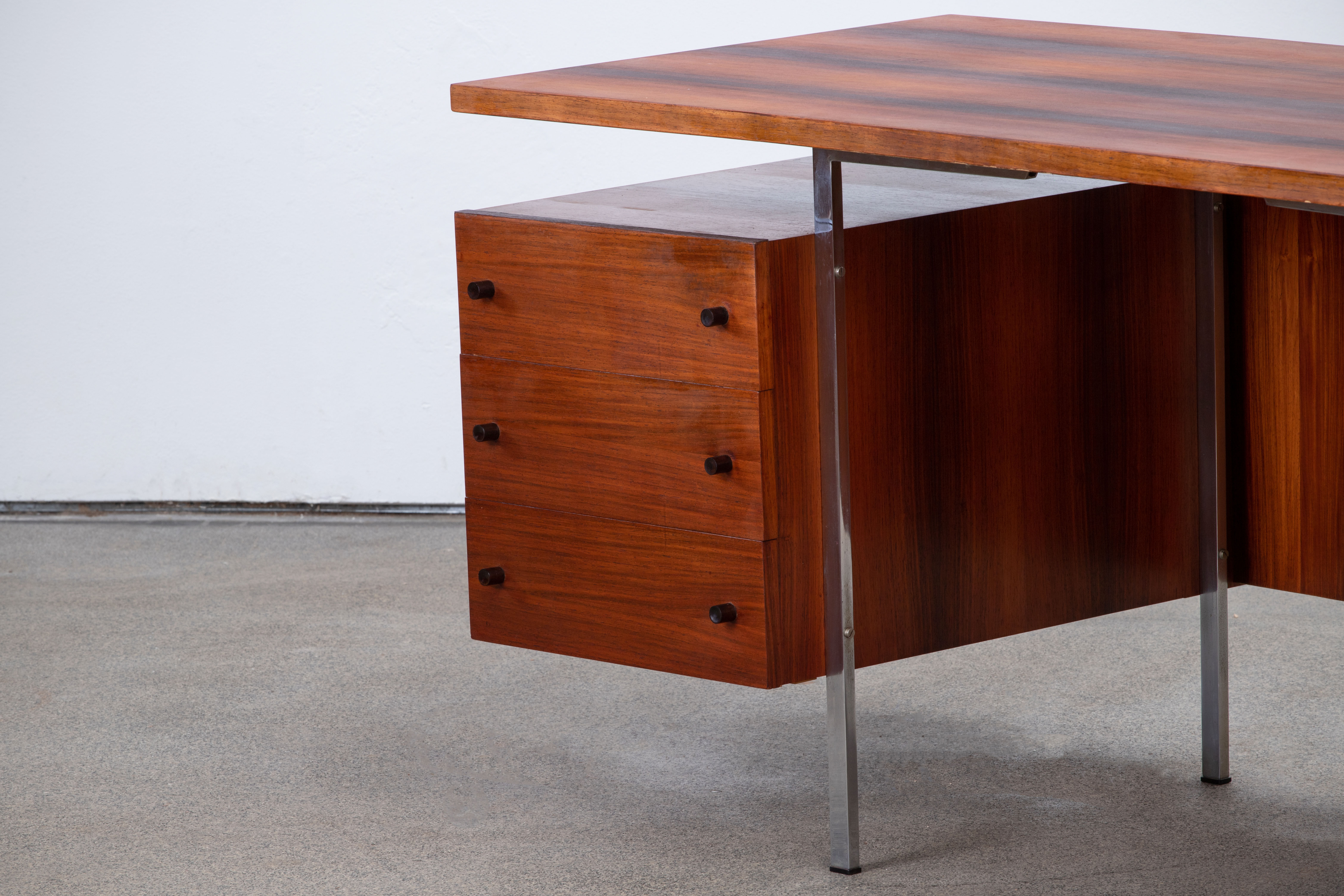 Scandinavian design desk rosewood 176 cm