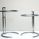 Eileen Gray 1980s adjustable side tables