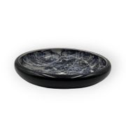 Alvino Bagni, centre de table / vide poche en céramique marbrée noire, ca. 1970