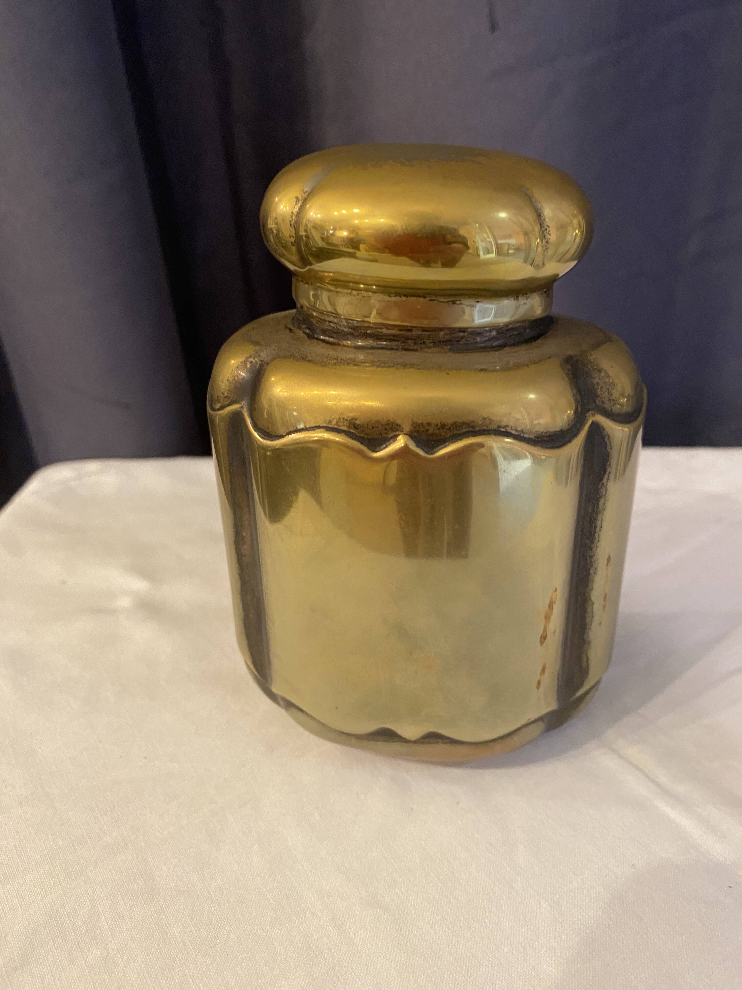 1970s oriental style silver brass bottle