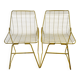 Pair of 1960s metal mesh chairs