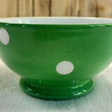 Bol vert pois blancs porcelaine Longchamp