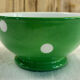 Bol vert pois blancs porcelaine Longchamp