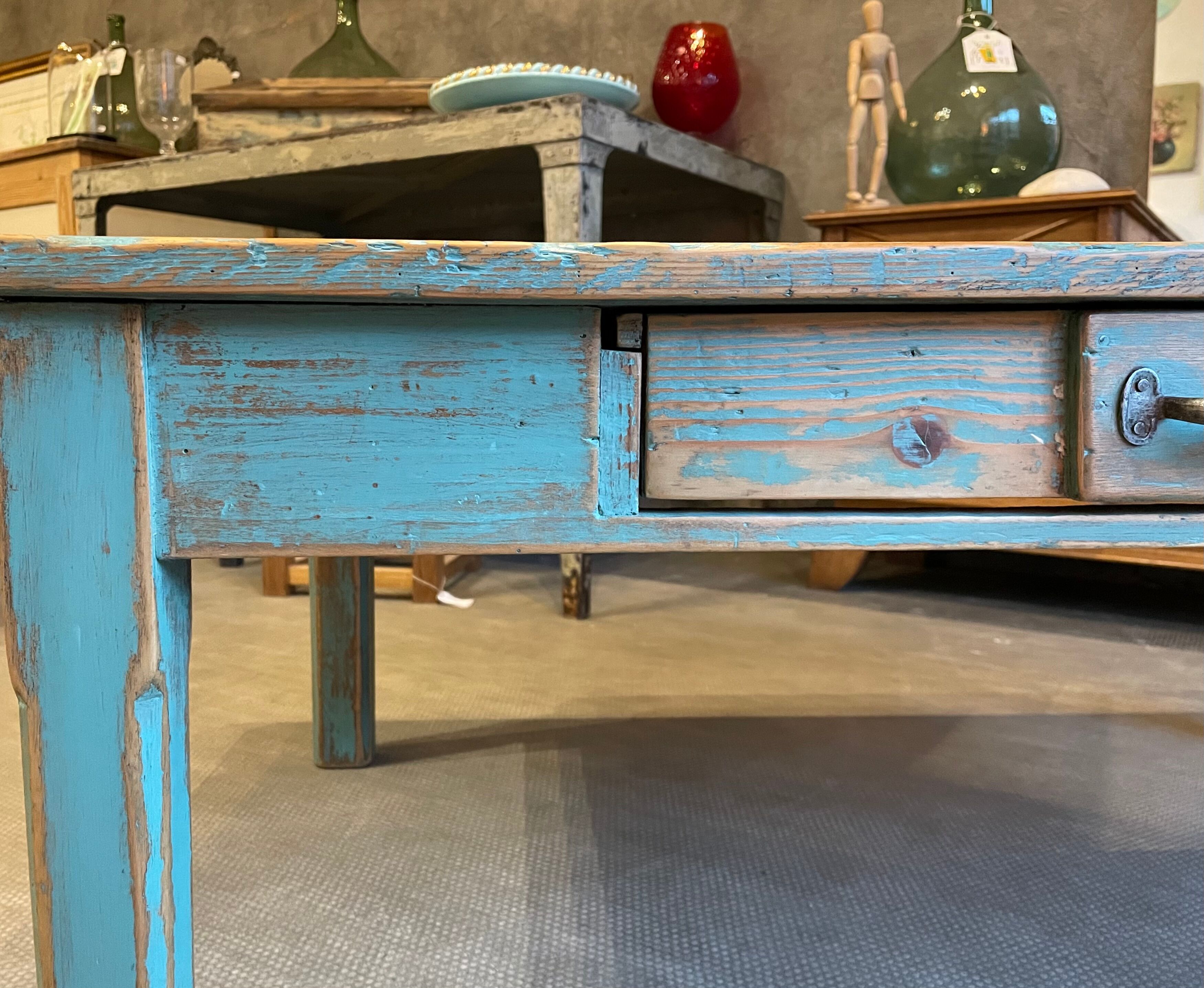 Vintage blue coffee table