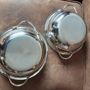 Lot de 2 saladiers  inox