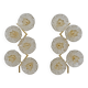 Pair of Modern Italian Murano Glass and Brass Flowers Wall Lamps