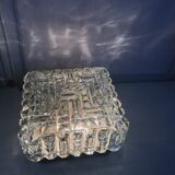 Vintage glass square wall lamp