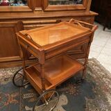 Serving table in blond cherrywood with removable top