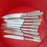 10 silver metal knives". Shell model.