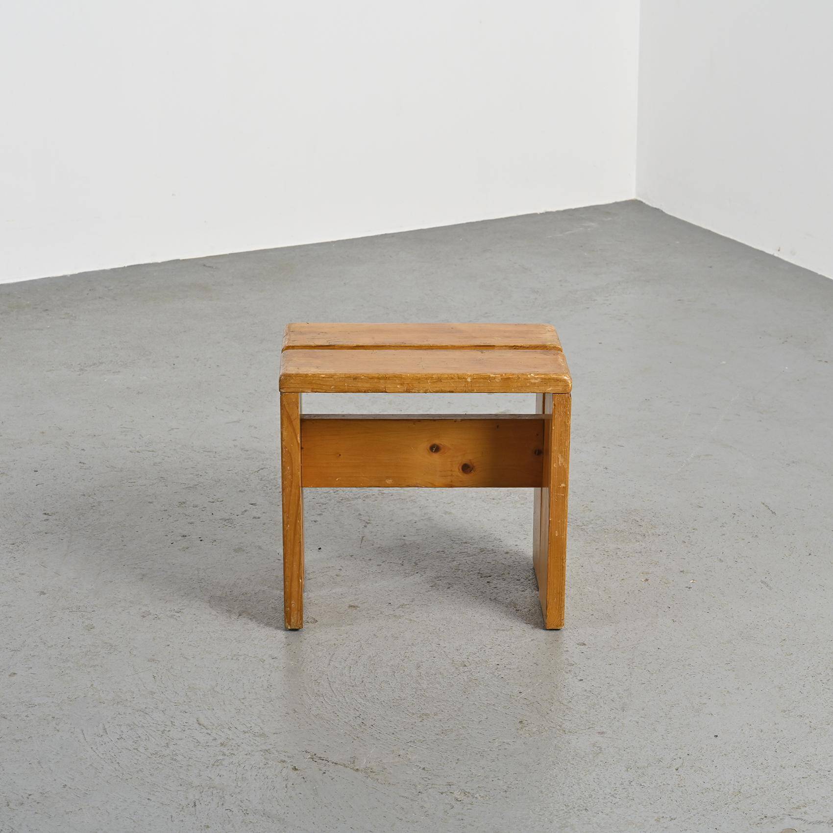 Pair of pine stools, French Alps circa 1970