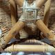 Vintage rattan basket chair