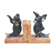 Pair of art deco bookends marble and regulates Pierrot and Colombine