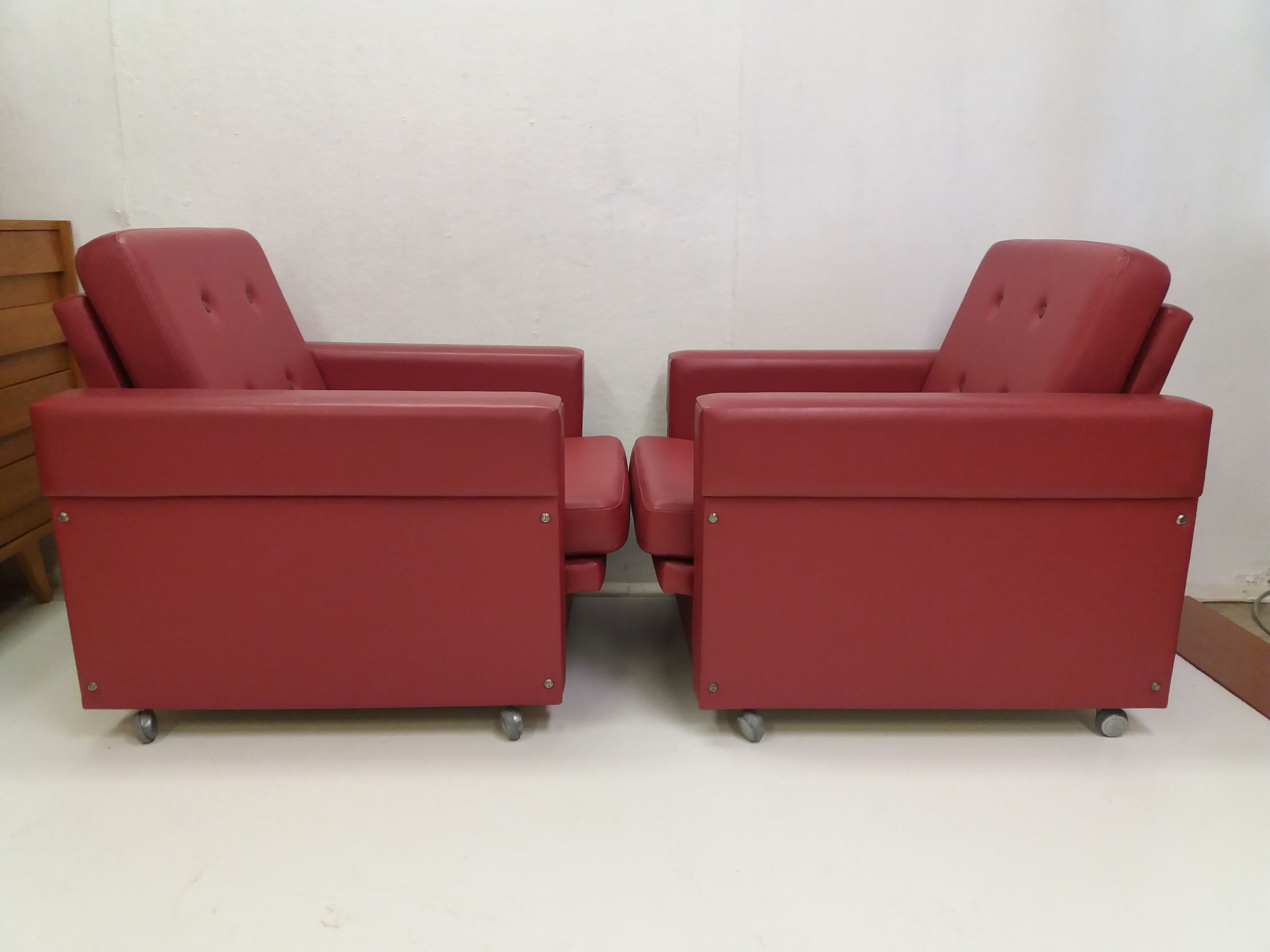 1970 Pair of Brussels style armchairs, Czechoslovakia