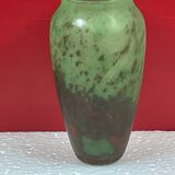 Vintage art deco glass paste, signed lorrain h 12 cm