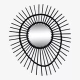 Rattan sun mirror