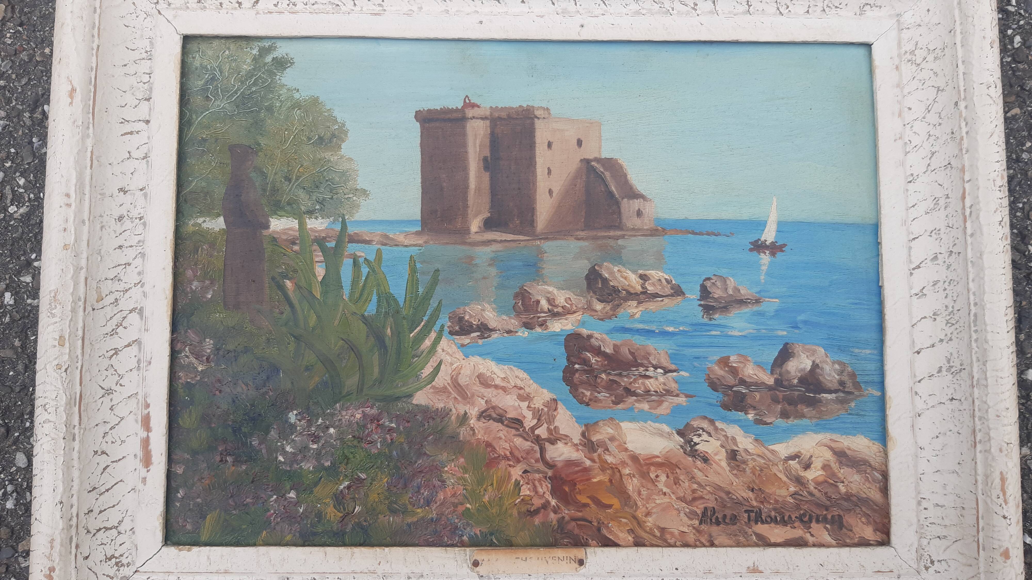 Oil on panel by alice thouvenin 1960