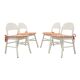 Set of four beech chairs, Italian design, 1970s, production: Italy