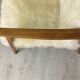 Vintage white sheepskin armchair