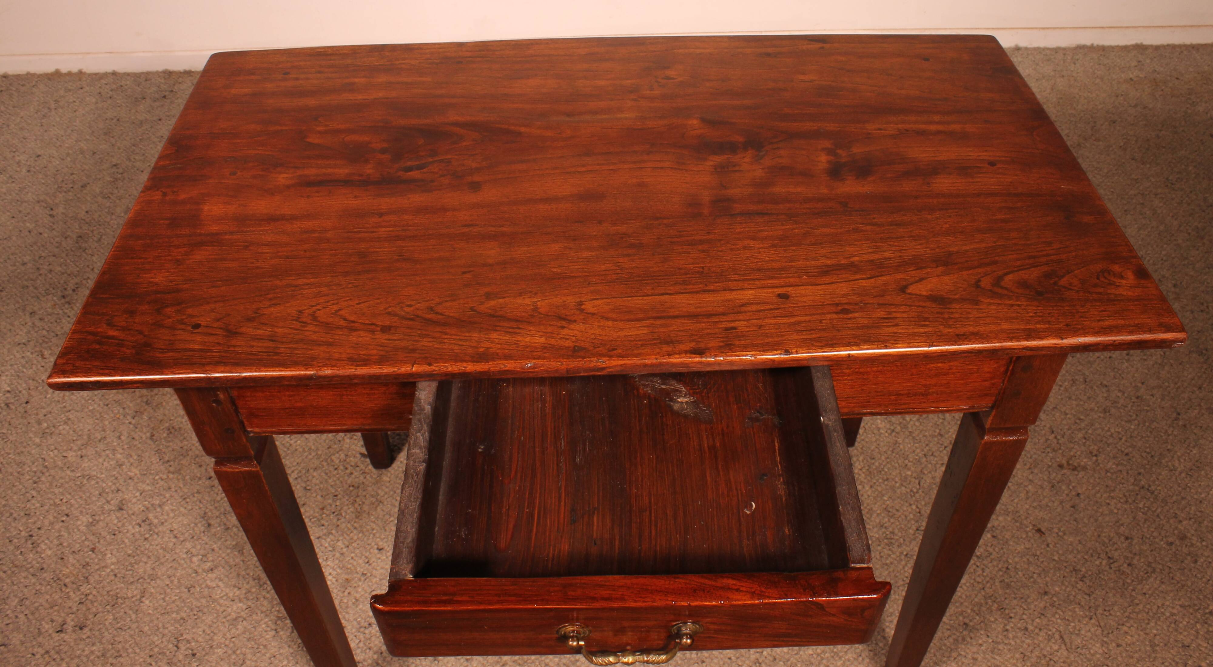Small 19th Century Desk with Straight Legs
