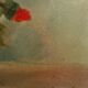 Oil on canvas vase with dalhias framed