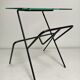 Side table / pedestal table magazine holder. 50's vintage design
