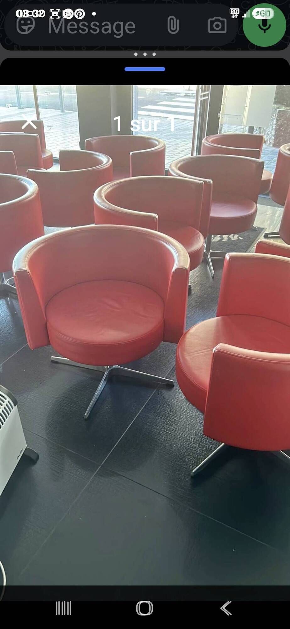 Orange leather armchairs with aluminium cross legs vintage #knoll#vitra#lex
