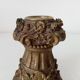 Vintage candlestick Gargoyles studio in golden resin