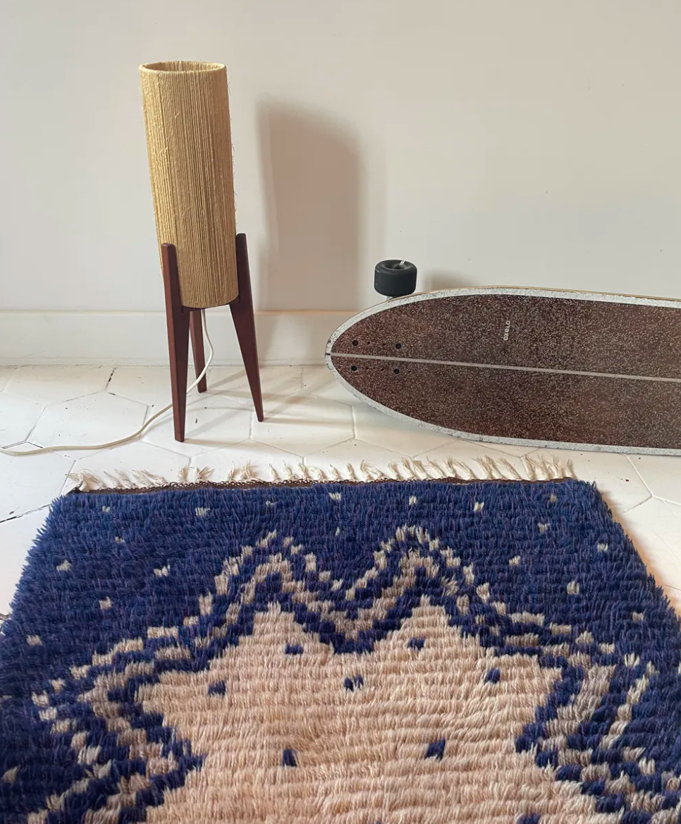 Scandinavian carpet in wool rya Sweden vintage