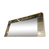 Large 1950 Venetian mirror with wooden frame