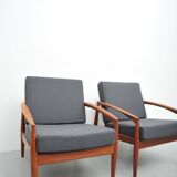 2x Model 121 Paper Knife armchairs by Kai Kristiansen for Magnus Olsen
