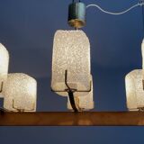 Pendant lamp 6 plastic shades 1960s