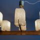 Pendant lamp 6 plastic shades 1960s