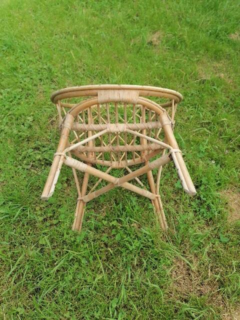 3-piece rattan wicker garden furniture set 1960 70