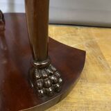 Mahogany bedside table with swan neck.