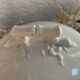 Small porcelain soup tureen with bamboo patterns.