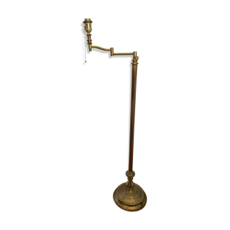 Articulated brass and gold metal floor lamp