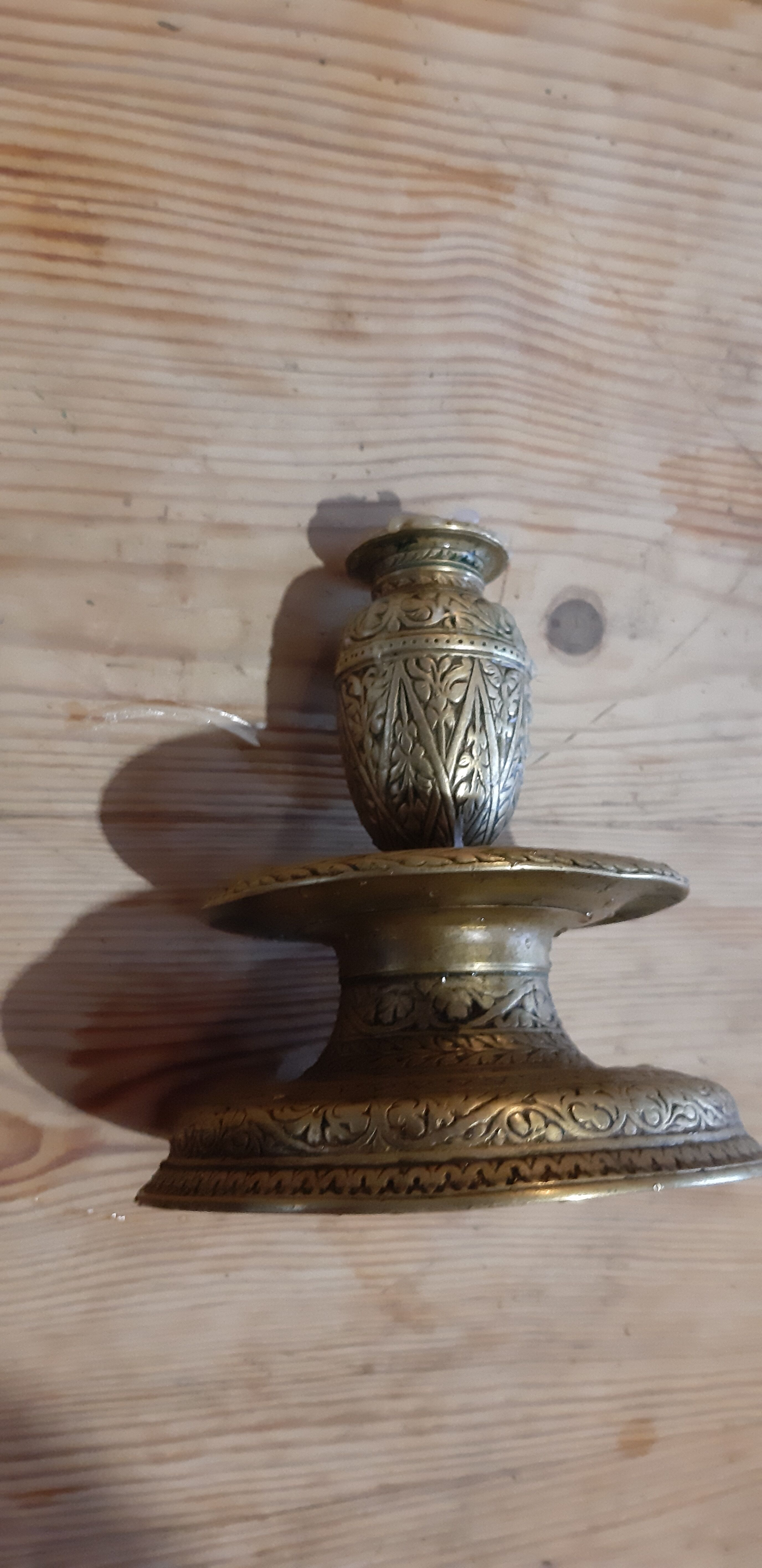 Pair of candlesticks in bronze India 19th