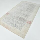 5x8 Navy Blue Beige Vintage Persian Rug, 144x259Cm SK 21485