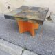 Table basse bois et pierre