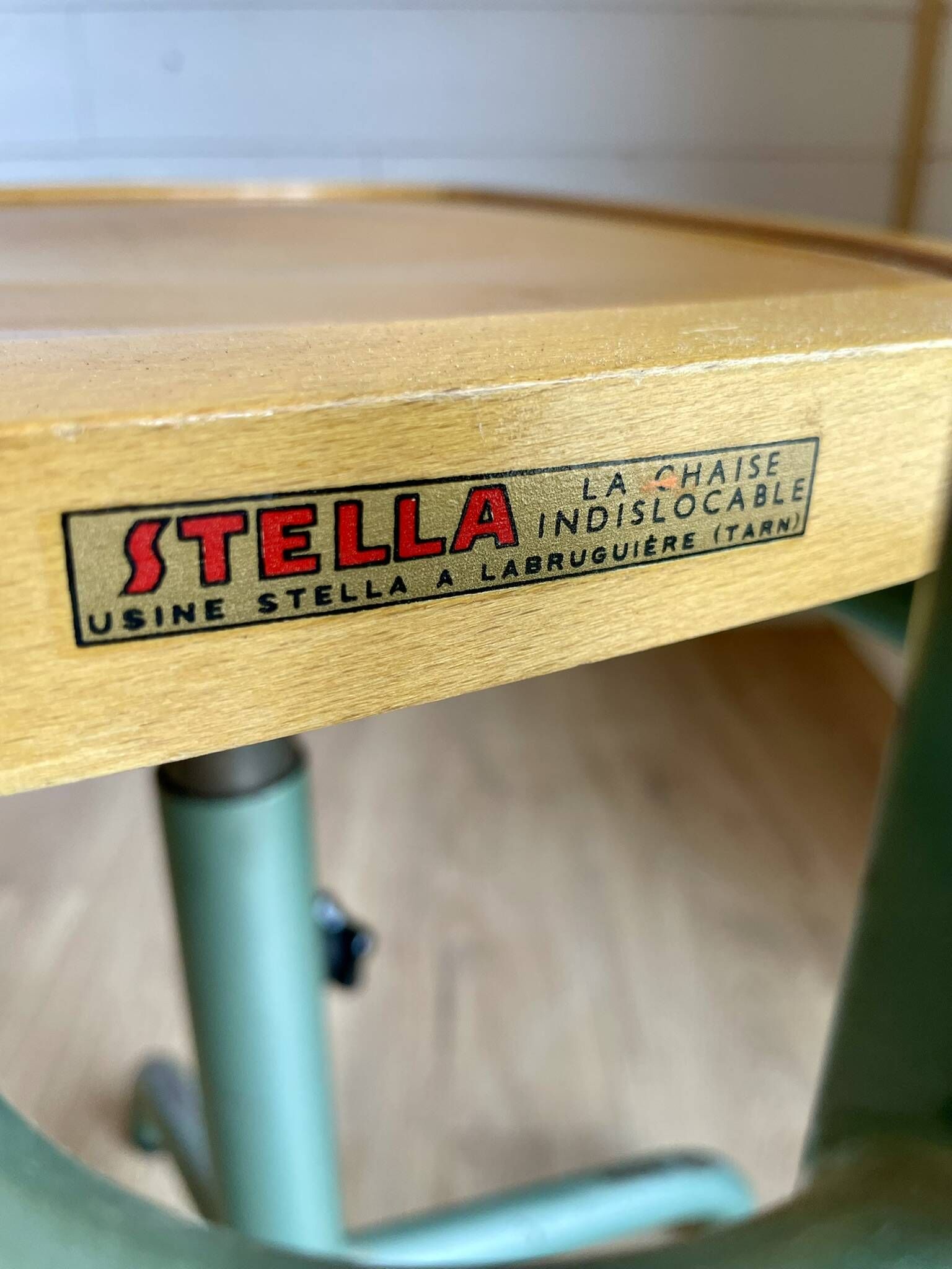Vintage Stella 1950 school desk and swivel chair set
