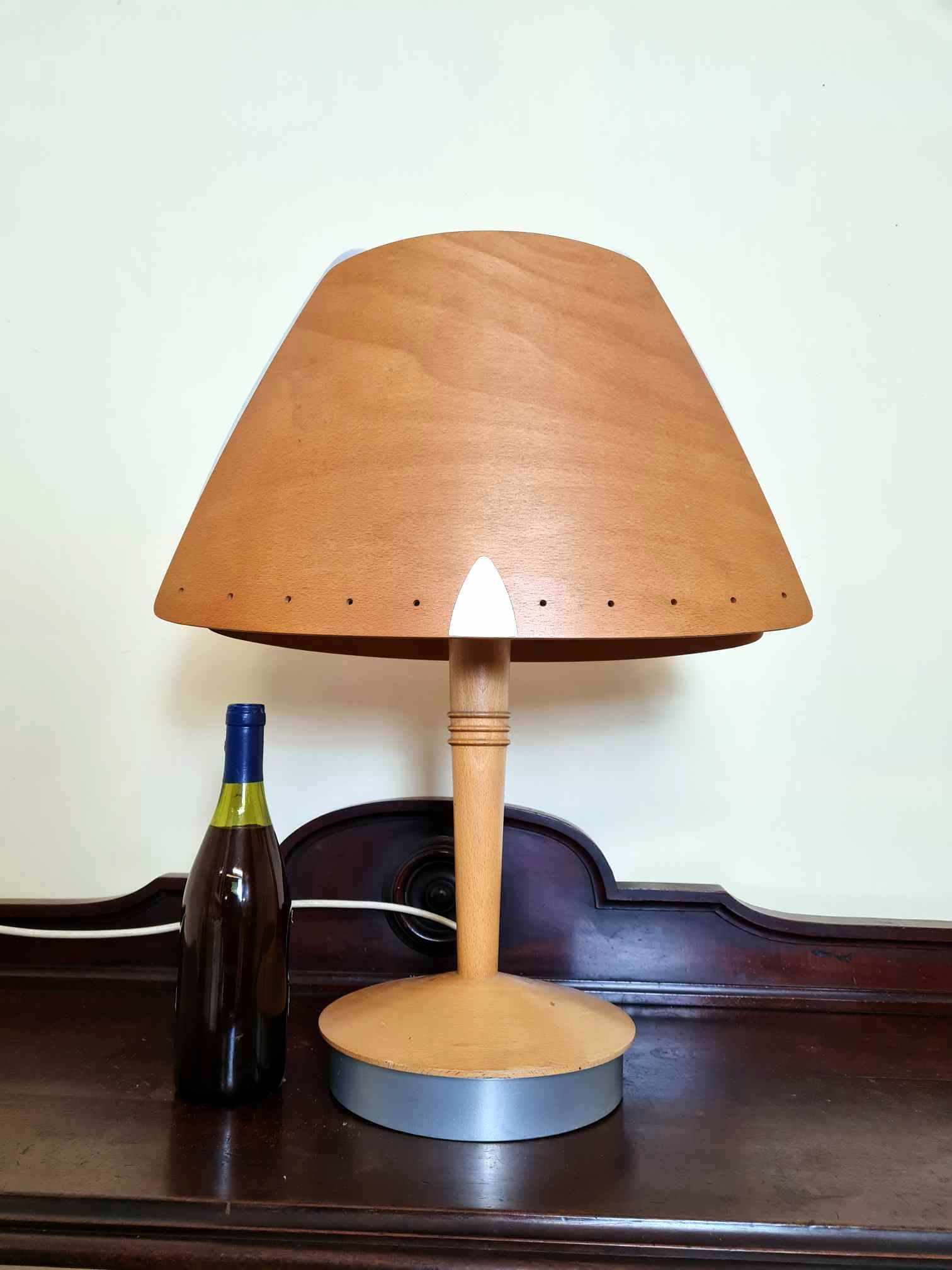 Scandinavian style table lamp designed and manufactured by Lucid France for Hilton Hotel