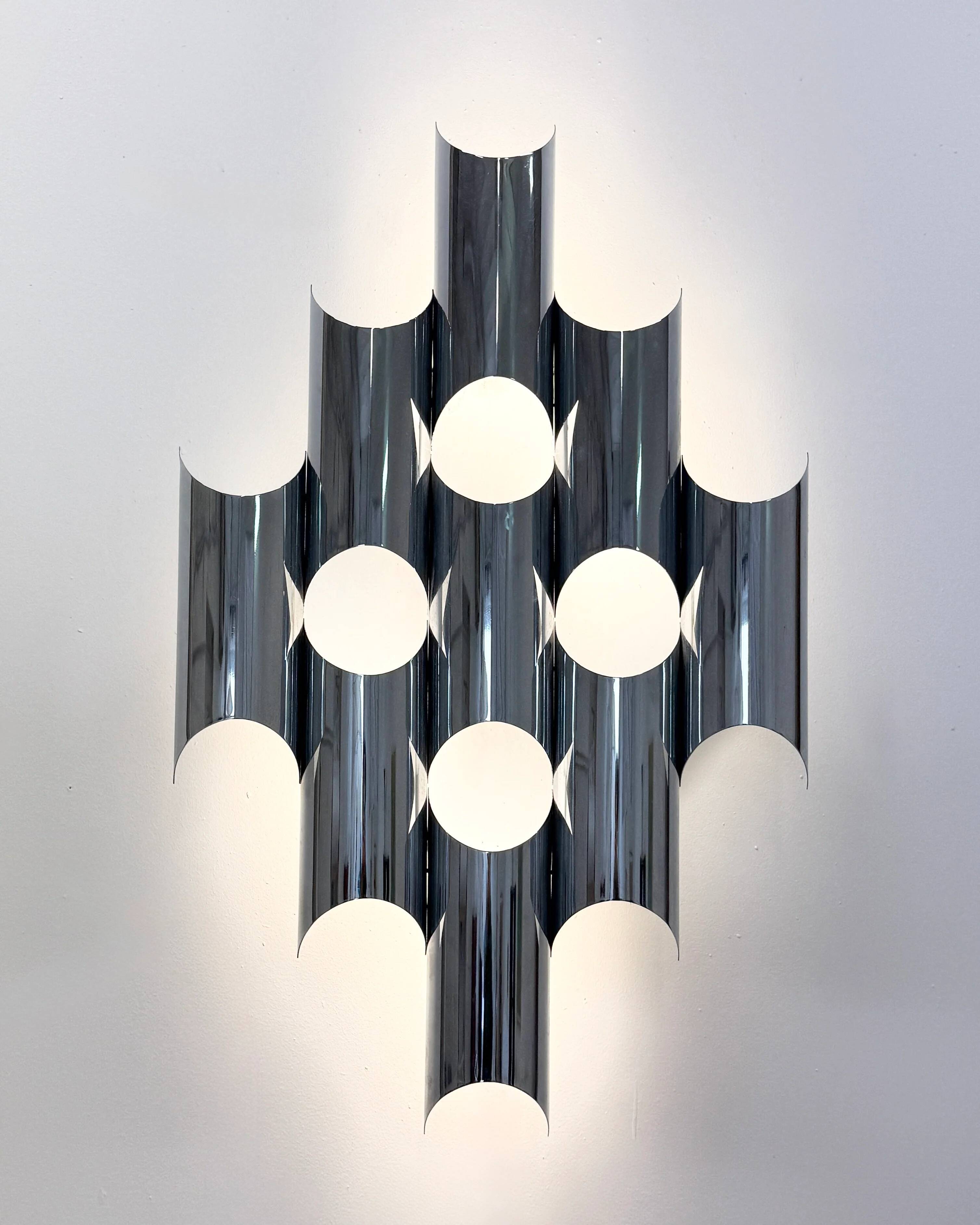 Large pair of wall sconces "Organ" by Raak Amsterdam, 1970s