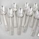 Christofle Gabon, Art Deco, 12 table settings, 24 pieces in silver-plated metal.