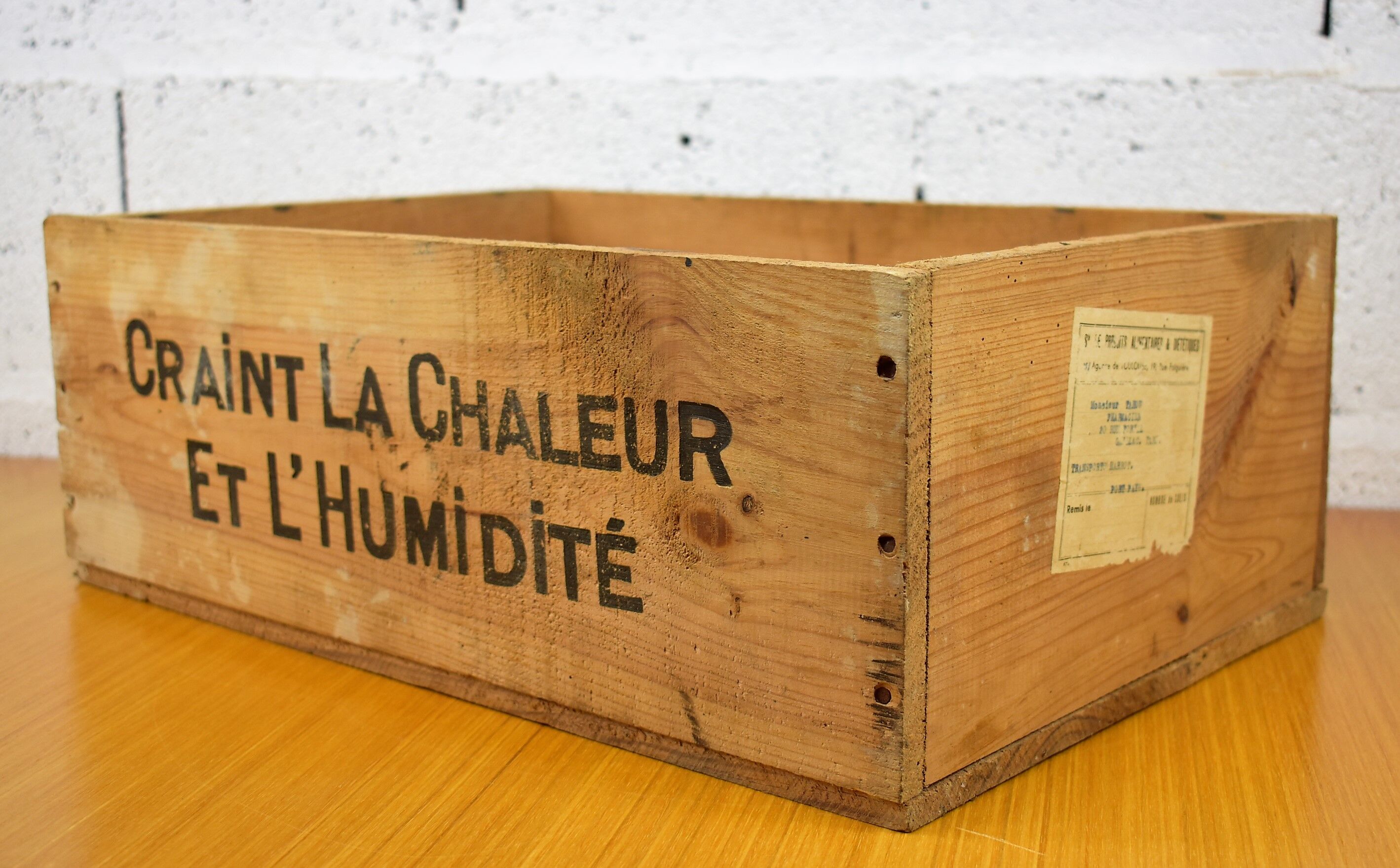 Nestle transport wood box.