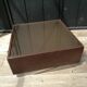 Table basse cuir chocolat vintage 1970